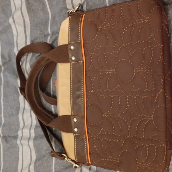 Fossil Key-per tote bag brown and tan - Picture 2 of 5